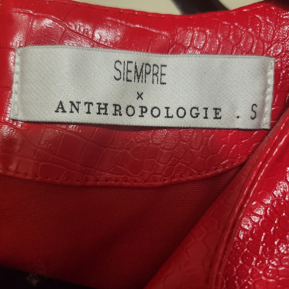 Siempre x Anthropologie Sleeveless Faux Leather Mini Dress - Picture 8 of 9